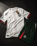 Chelsea FC 2025-26 Away Jersey Set (White Jersey + Green Shorts)