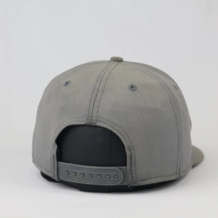 Thrifted Nike Spellout Flat Brim Cap | Adjustable Grey Snapback