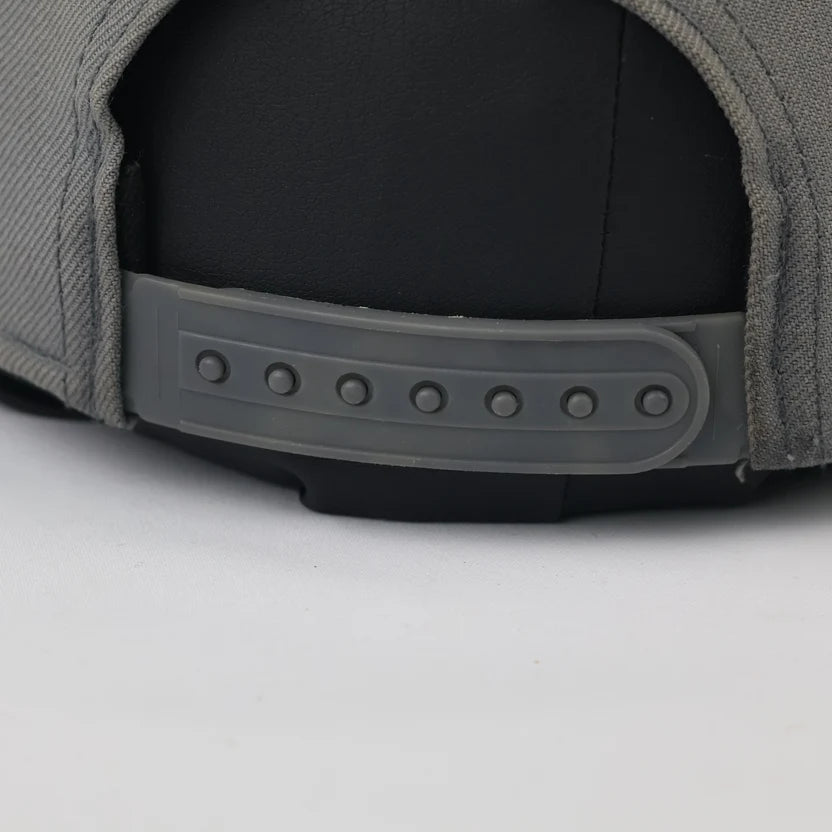 Thrifted Nike Spellout Flat Brim Cap | Adjustable Grey Snapback