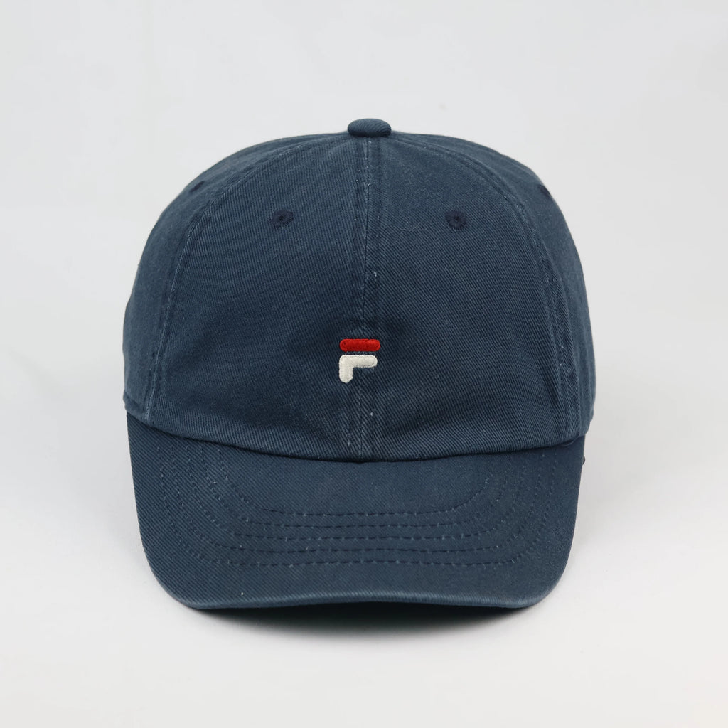 Thrifted Fila Embroidered Navy Cap | Adjustable Strapback