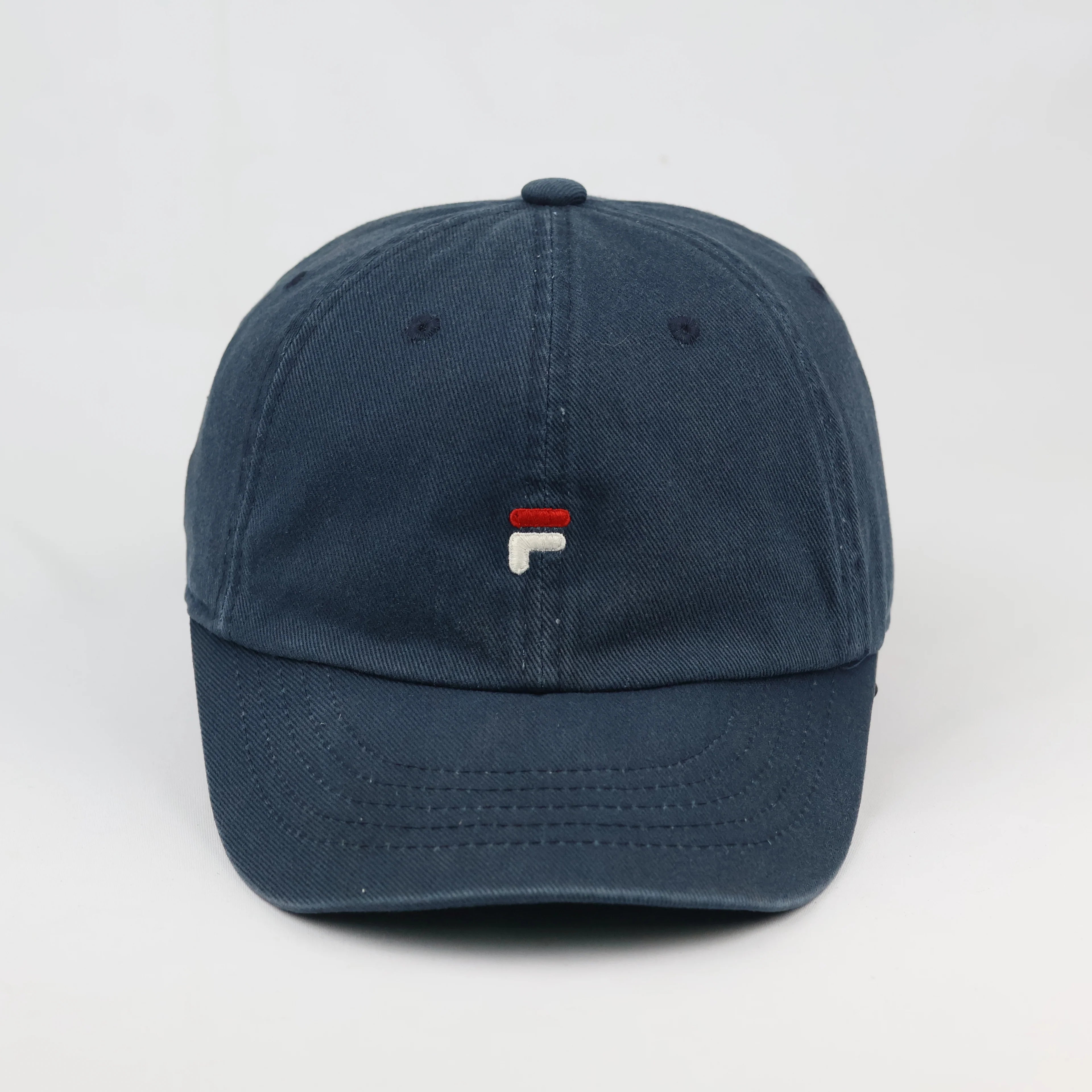 Thrifted Fila Embroidered Navy Cap | Adjustable Strapback