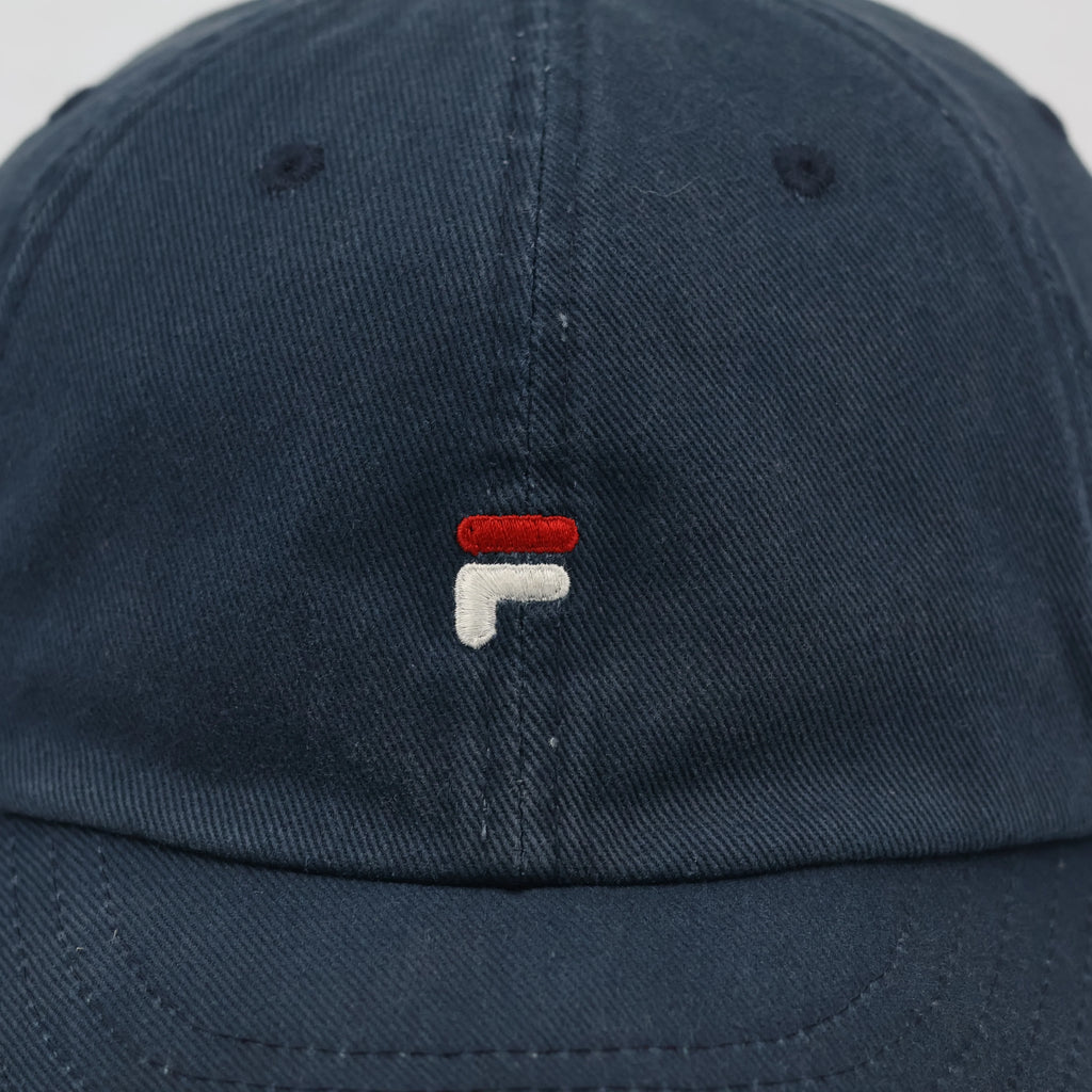 Thrifted Fila Embroidered Navy Cap | Adjustable Strapback