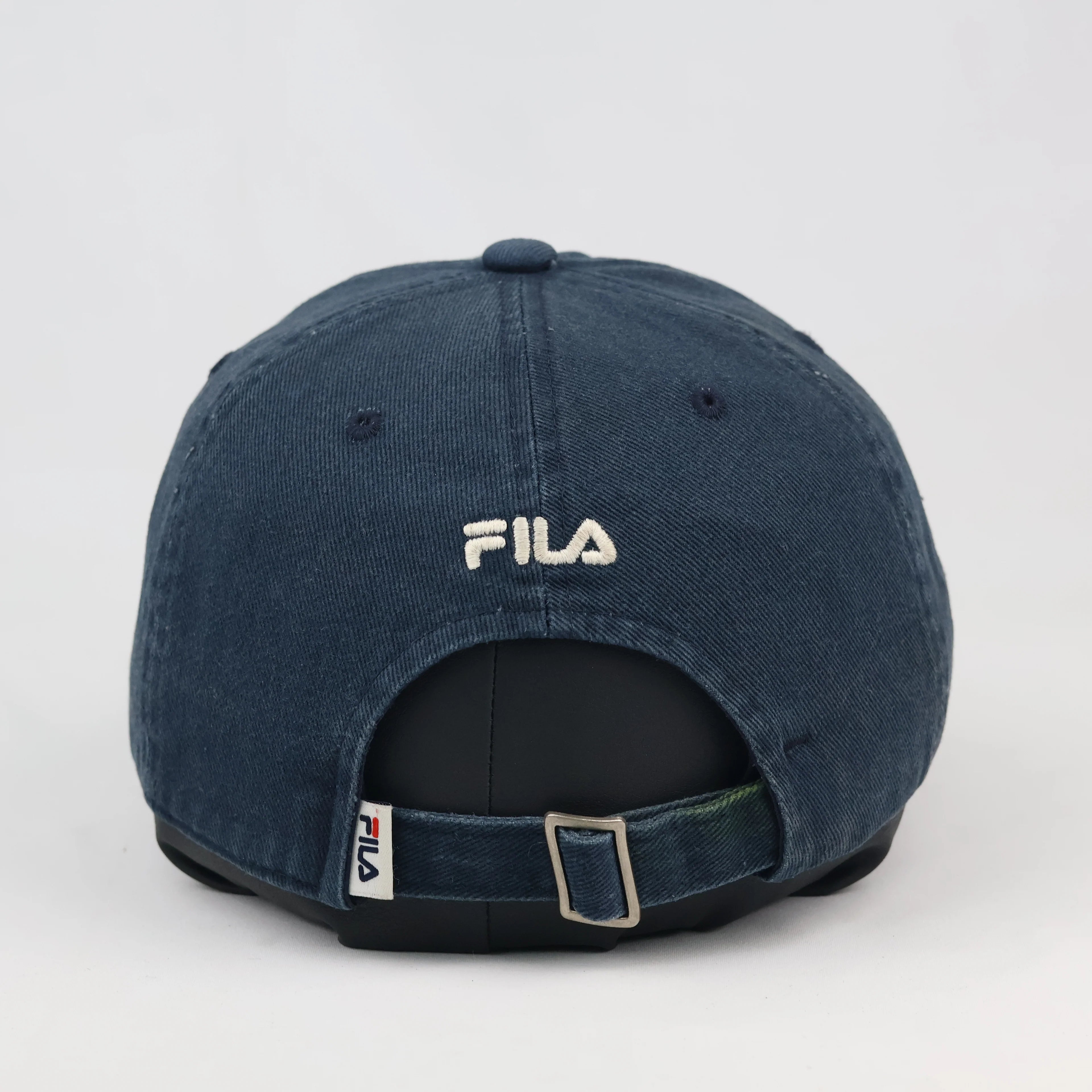 Thrifted Fila Embroidered Navy Cap | Adjustable Strapback