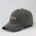 Vintage Style California Republic Baseball Hat - Charcoal Gray Pastel Pink Cap