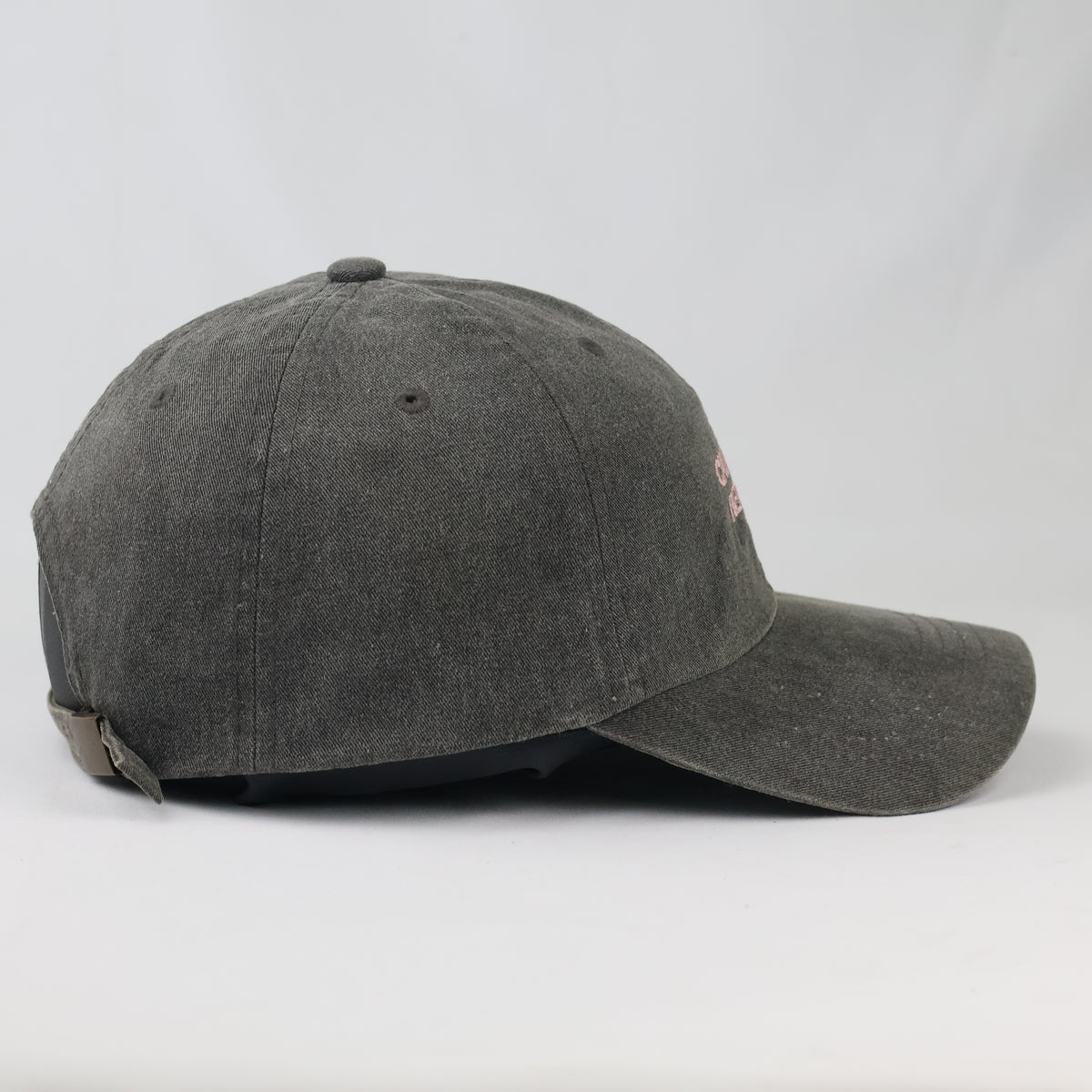 Vintage Style California Republic Baseball Hat - Charcoal Gray Pastel Pink Cap
