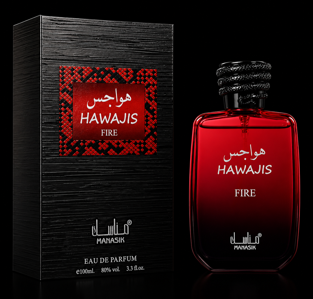 Hawajis Fire Eau De Parfum by Manasik – Long Lasting Unisex Perfume | Warm Spicy & Woody Fragrance | 100ml
