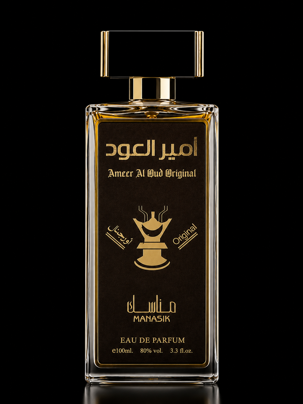 Ameer Al Oud Original Eau De Parfum by Manasik – Luxury Long Lasting Oud Perfume for Men & Women | 100ml