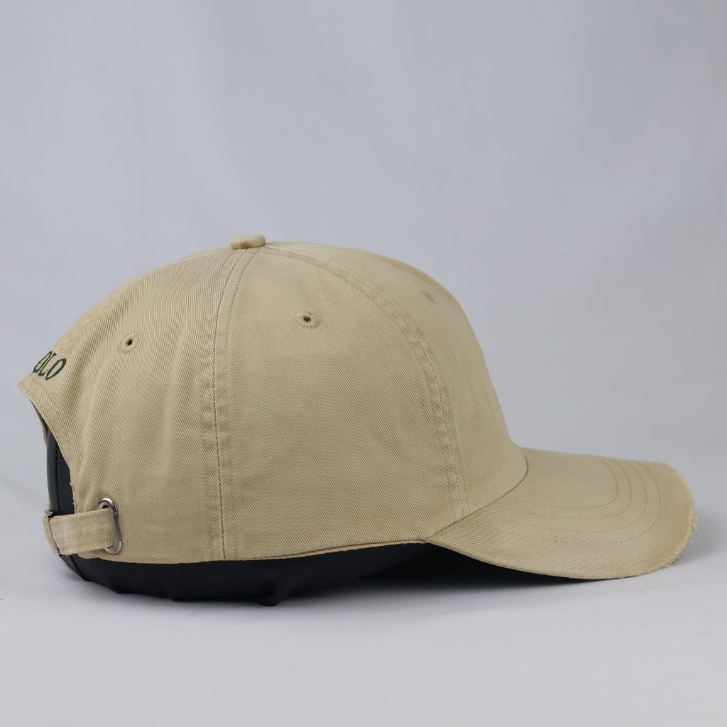Classic Ralph Lauren Polo Baseball Cap - Khaki & Green Two-Tone Sport Hat