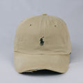Classic Ralph Lauren Polo Baseball Cap - Khaki & Green Two-Tone Sport Hat