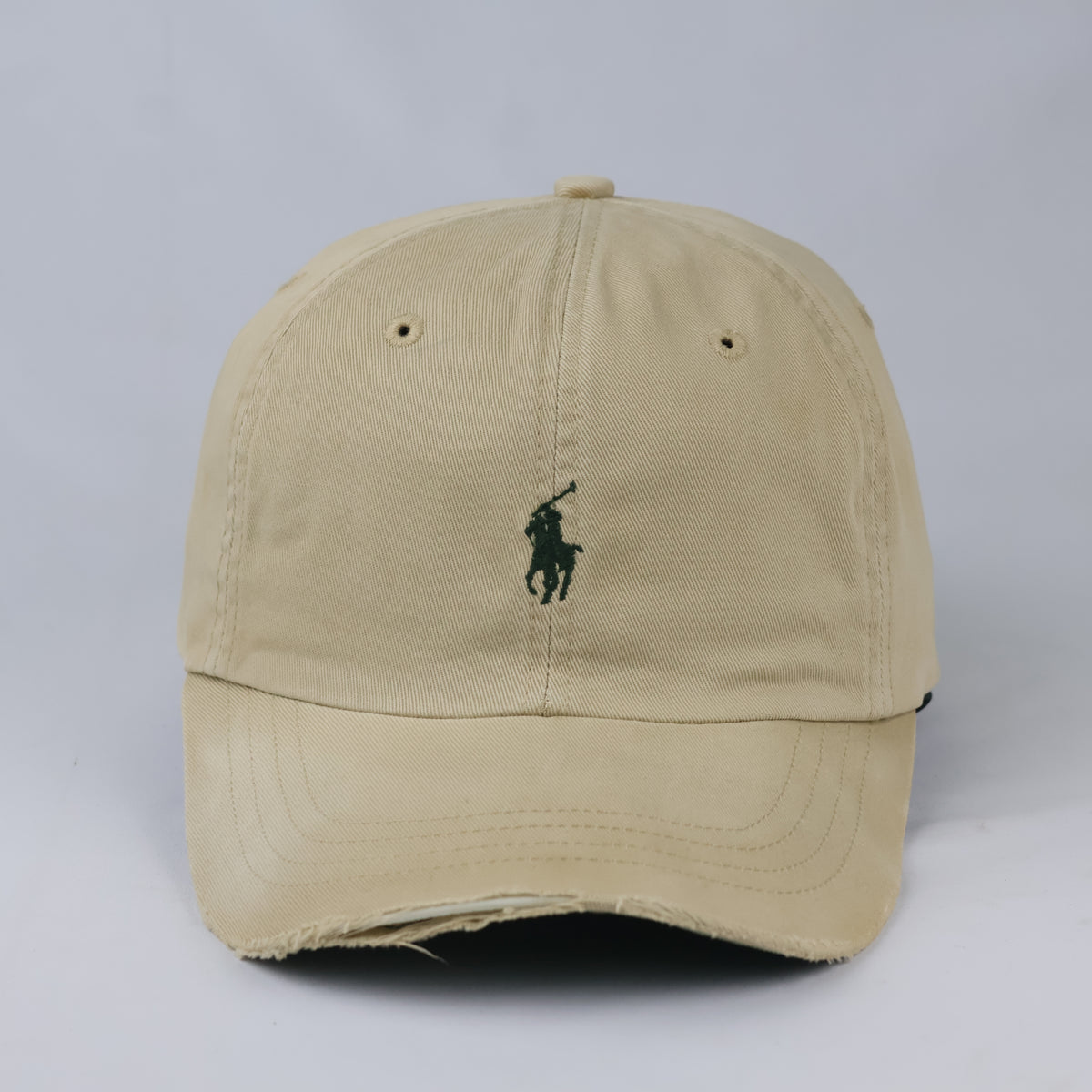 Classic Ralph Lauren Polo Baseball Cap - Khaki & Green Two-Tone Sport Hat