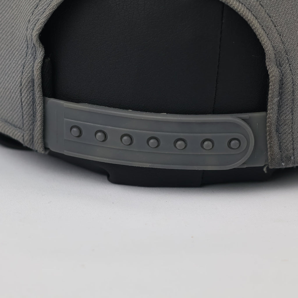 Thrifted Nike Spellout Flat Brim Cap | Adjustable Grey Snapback